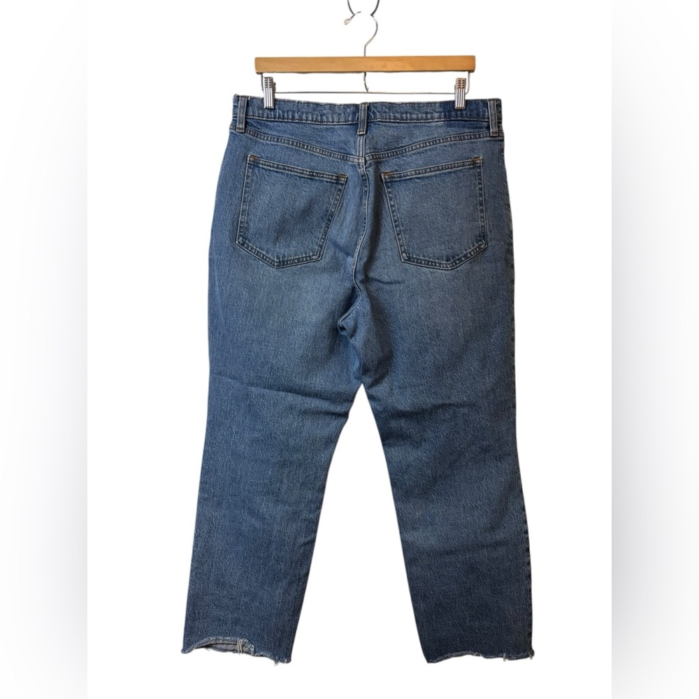 ABERCROMBIE & FITCH | denim blue jeans 90s straight ultra high rise 33 16s 16 s - Picture 2 of 4